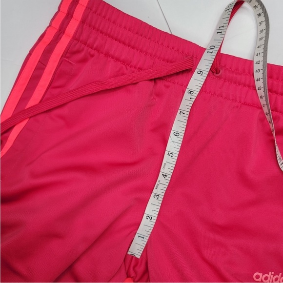 Adidas track pants reddish neon pink semi fitted athletic workout joggers - Picture 7 of 8